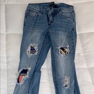 Patched Jeans